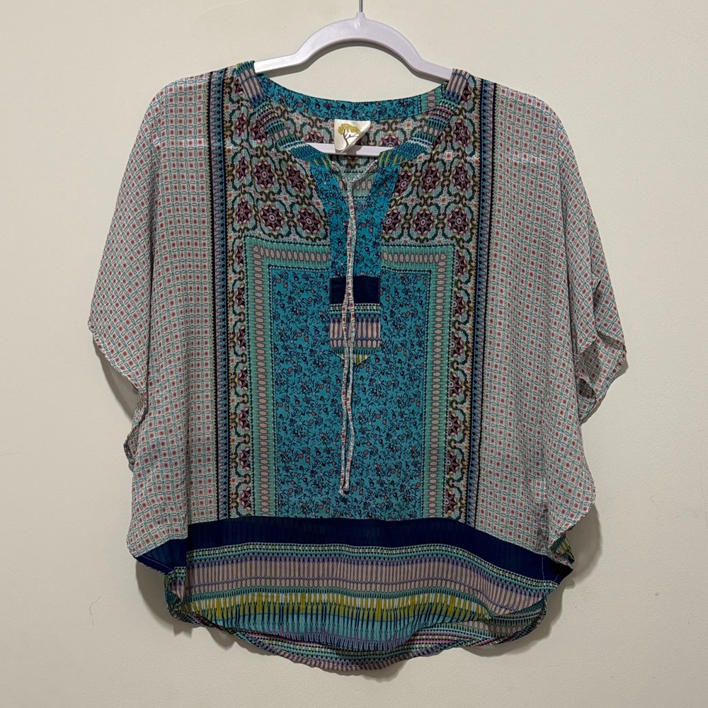 Fig and Flower Multicolor Boho Blouse